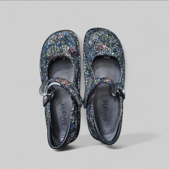 Alegria Belle Cathedral Slim Mary Jane Shoes Multi-Color LeatherSize: EU 39 US - Picture 11 of 14